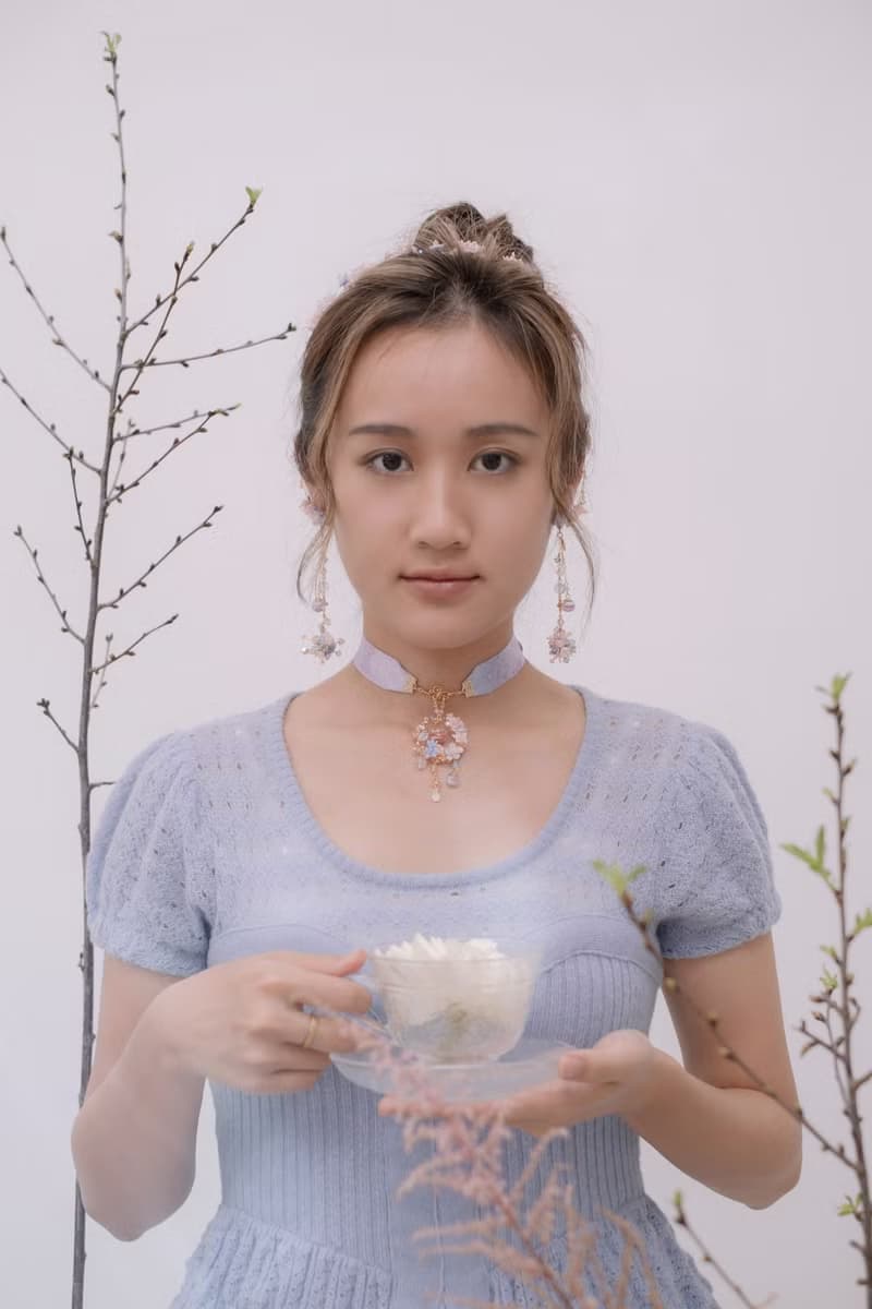 櫻緞花環多用途絲帶項鍊