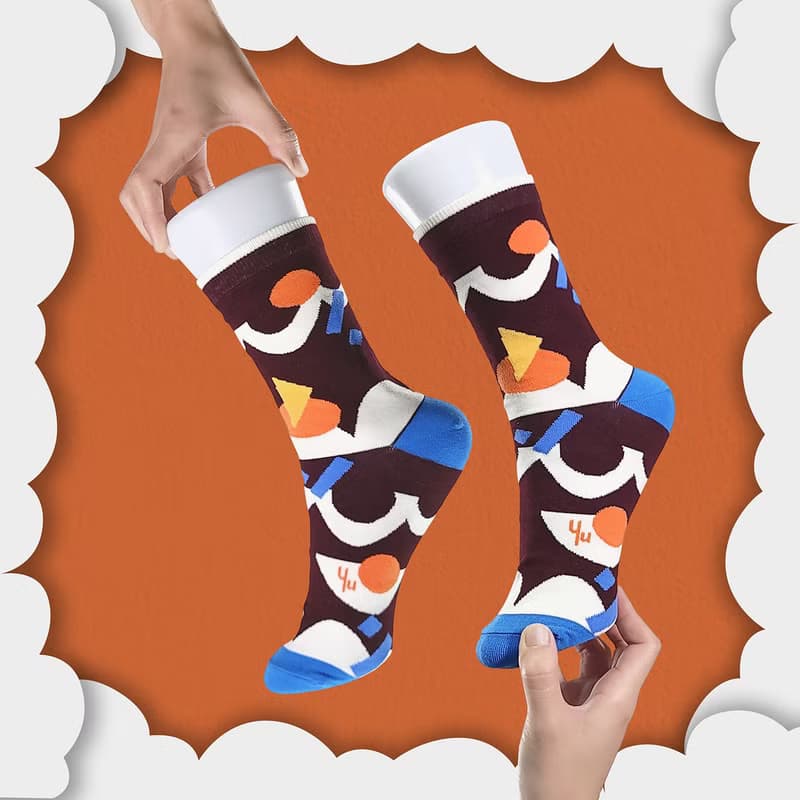 酸雨 棉質中筒襪 - 襪子 - 巧克力