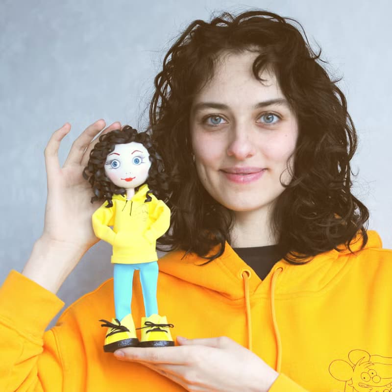 Custom portrait doll girl Handmade doll from photo Look a like doll Mini me doll
