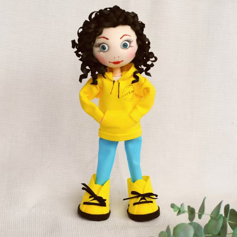 Custom portrait doll girl Handmade doll from photo Look a like doll Mini me doll