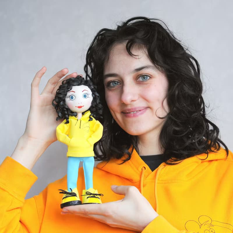 Custom portrait doll girl Handmade doll from photo Look a like doll Mini me doll