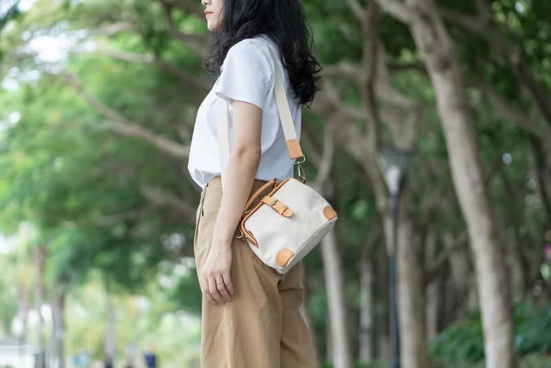 【帆布遇上皮革】醫生包帆布包復古經典斜挎包手提包女單肩包小號