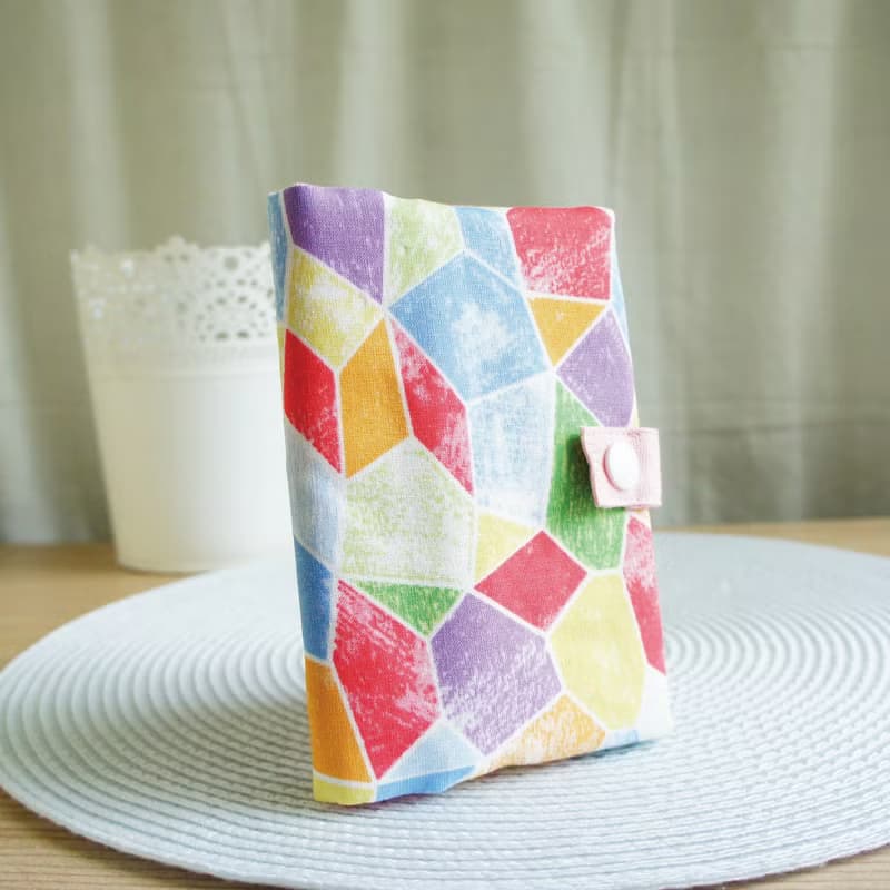 Lovely【日本布】彩繪玻璃拉鍊護照套、布書套10X14cm(1組2色)