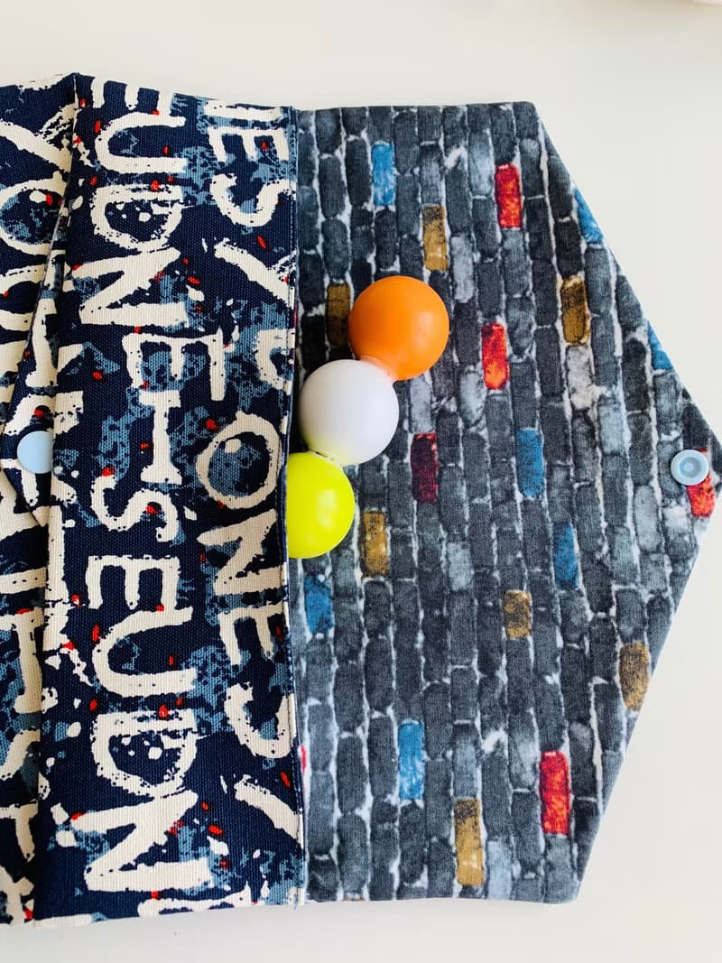 文青風環保筷袋  美式狂潮 斑駁藍  手作餐具袋.交換禮物.