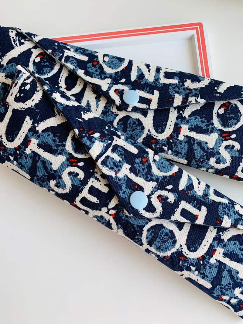 文青風環保筷袋  美式狂潮 斑駁藍  手作餐具袋.交換禮物.