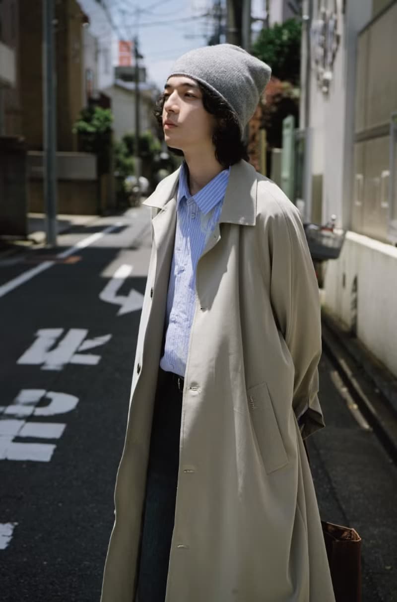 大風吹 復古天絲長款風衣