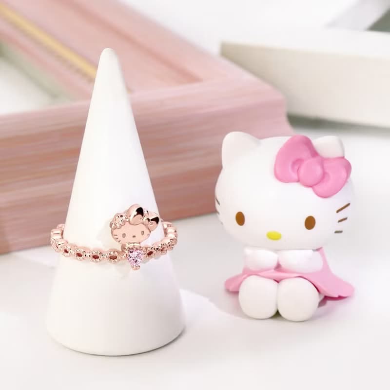 Hello Kitty 50th系列-凱蒂貓Future 晶鑽純銀戒指