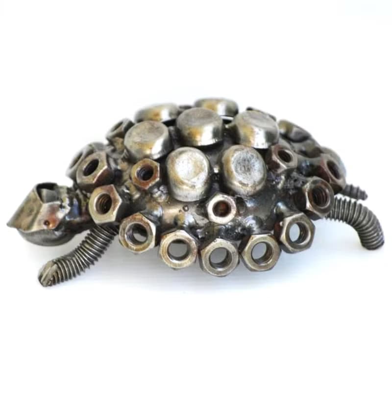 Turtle Scrap Metal Sculpture, Gift For Anniversary, Wow Welding Sculptures