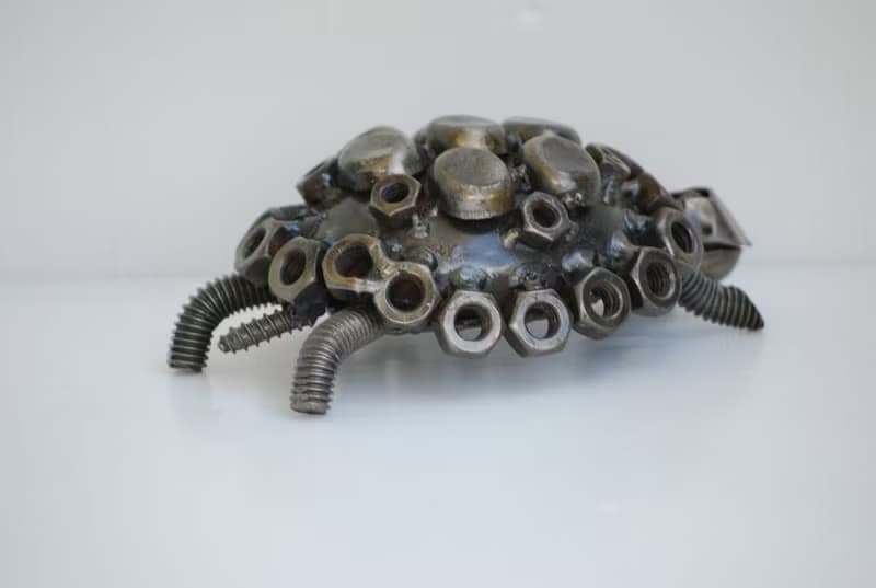 Turtle Scrap Metal Sculpture, Gift For Anniversary, Wow Welding Sculptures