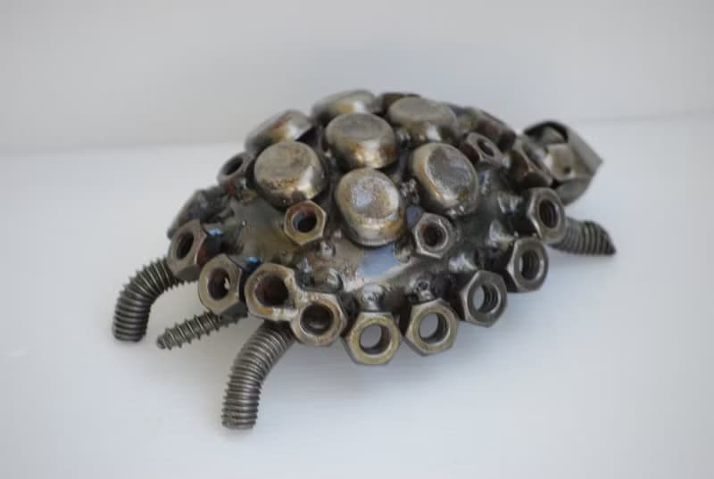 Turtle Scrap Metal Sculpture, Gift For Anniversary, Wow Welding Sculptures