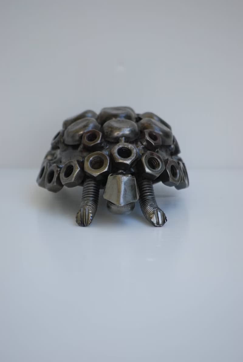 Turtle Scrap Metal Sculpture, Gift For Anniversary, Wow Welding Sculptures