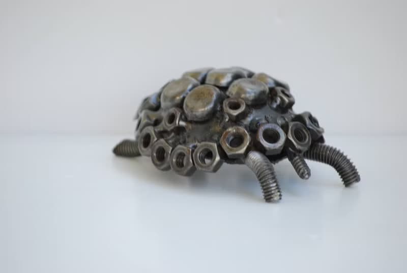 Turtle Scrap Metal Sculpture, Gift For Anniversary, Wow Welding Sculptures