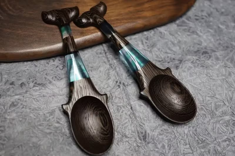 鯨、手工樹脂木製湯匙、獨特廚房餐具、環保木質湯匙、美食禮物