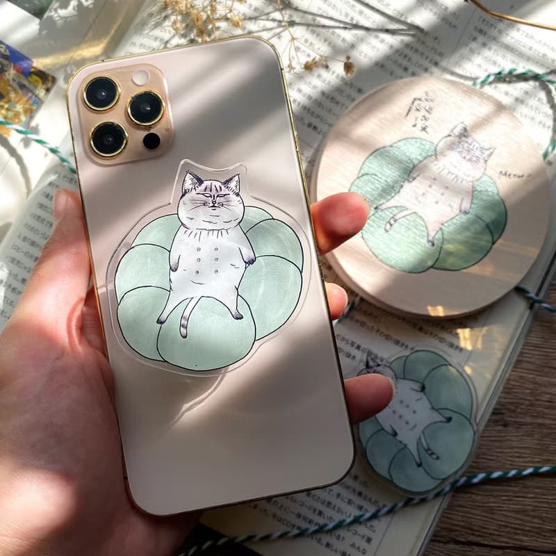 廢貓 造型手機支架
