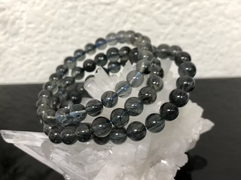 快速出貨天然藍髮晶手鍊8mm