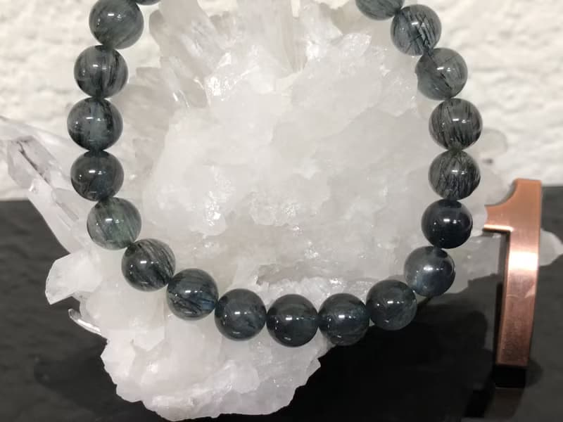 快速出貨天然藍髮晶手鍊8mm