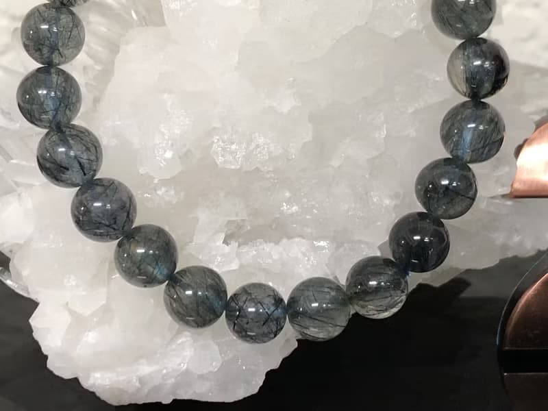 快速出貨天然藍髮晶手鍊8mm