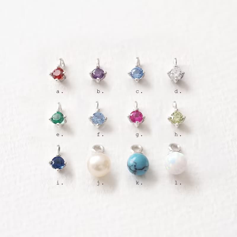 選べる 誕生石 一粒 ネックレス シルバー925