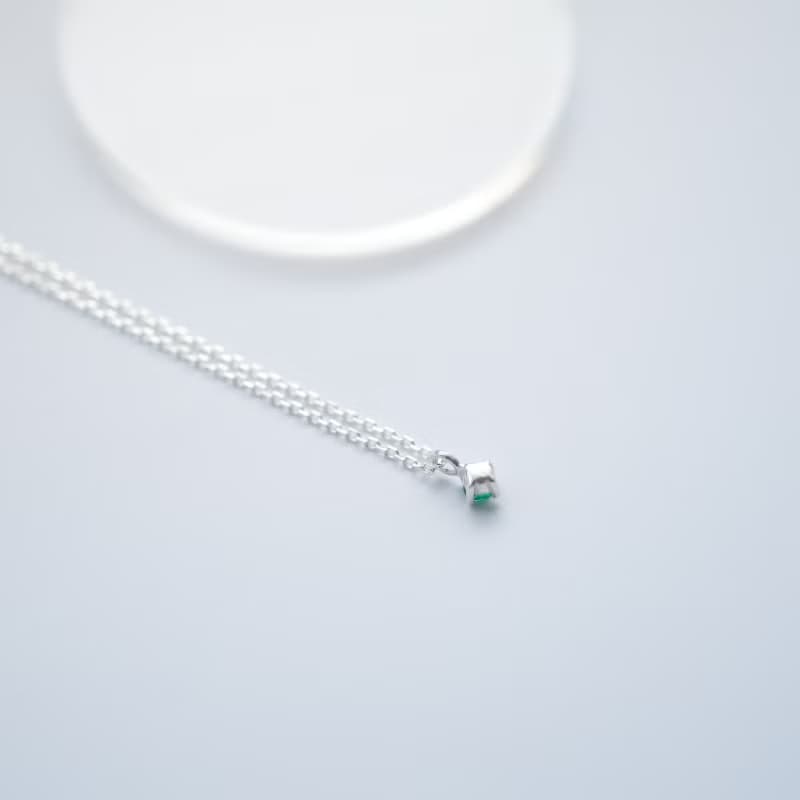 選べる 誕生石 一粒 ネックレス シルバー925