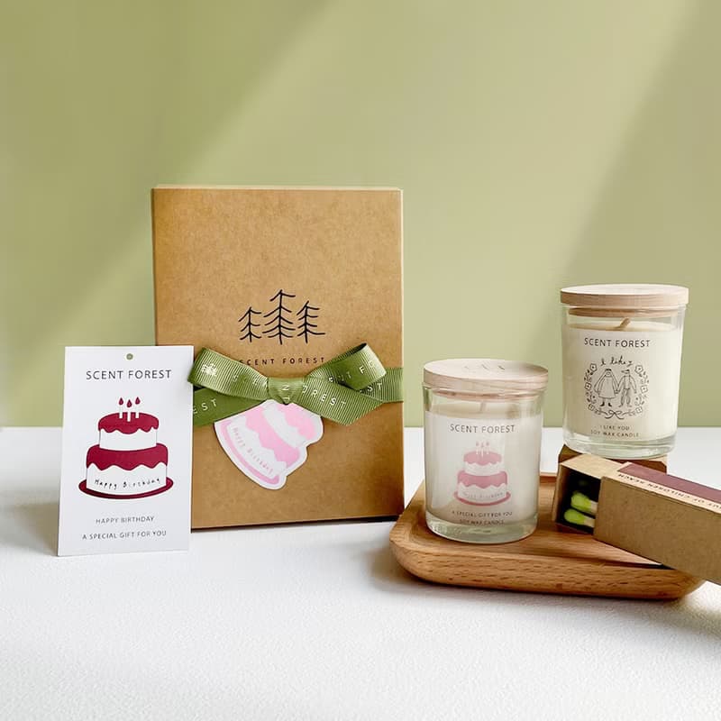 【生日禮物】蛋糕迷人氣息大豆蠟燭 x 任選香水香氛大豆蠟燭