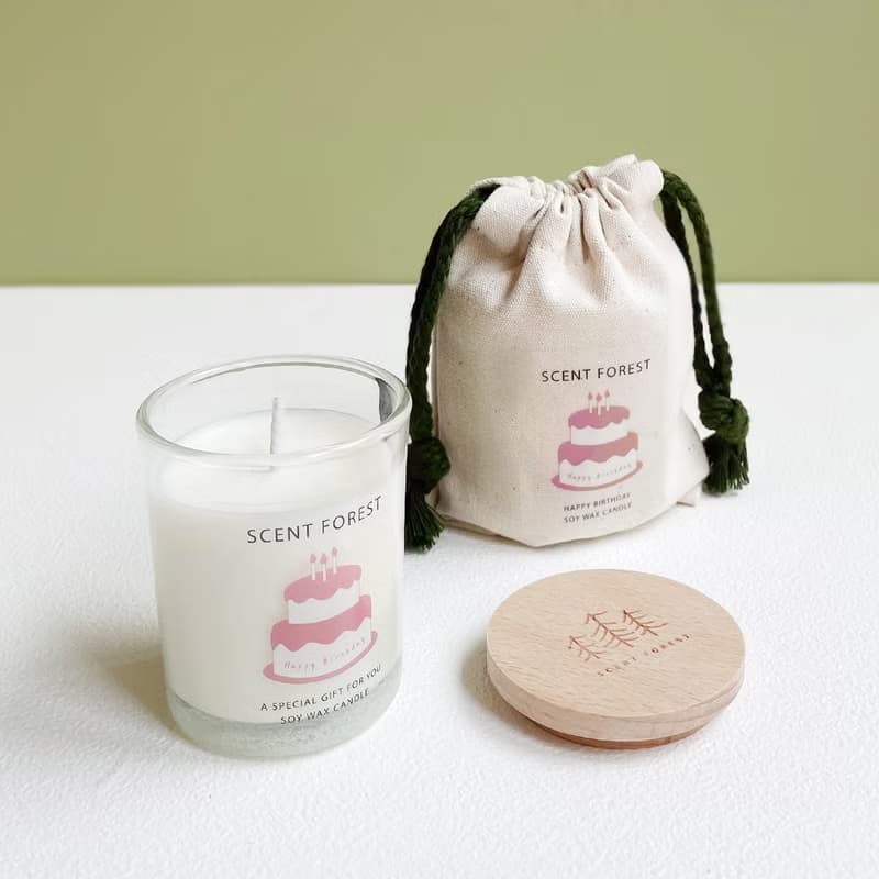 【生日禮物】蛋糕迷人氣息大豆蠟燭 x 任選香水香氛大豆蠟燭
