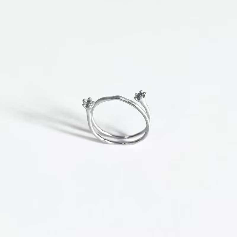 Mollis Ring (White Topaz) sand blast finishing