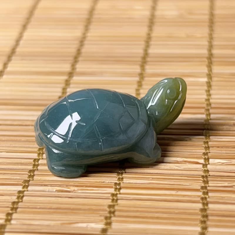 【吉祥‧長壽】飄花翡翠烏龜 | 天然A貨翡翠 | 送禮