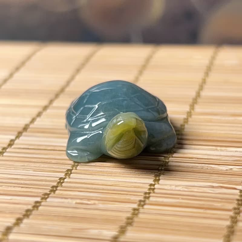 【吉祥‧長壽】飄花翡翠烏龜 | 天然A貨翡翠 | 送禮