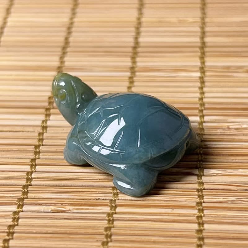 【吉祥‧長壽】飄花翡翠烏龜 | 天然A貨翡翠 | 送禮