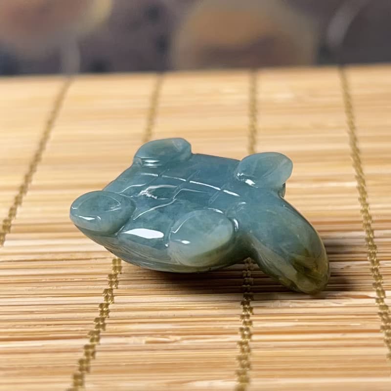 【吉祥‧長壽】飄花翡翠烏龜 | 天然A貨翡翠 | 送禮