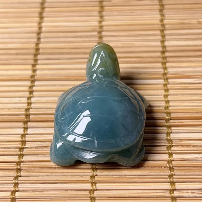 【吉祥‧長壽】飄花翡翠烏龜 | 天然A貨翡翠 | 送禮