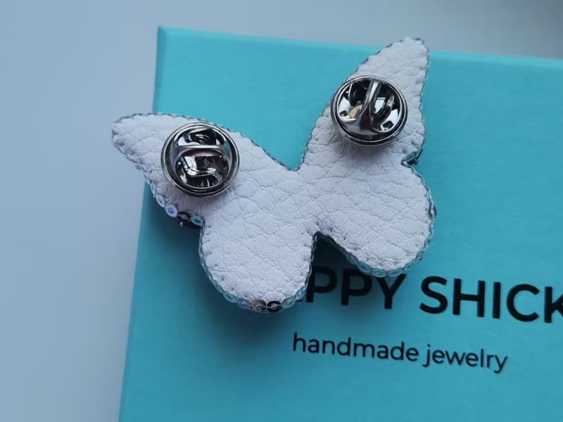 蝴蝶珠胸針 Butterfly jewelry brooch, pink insect pin