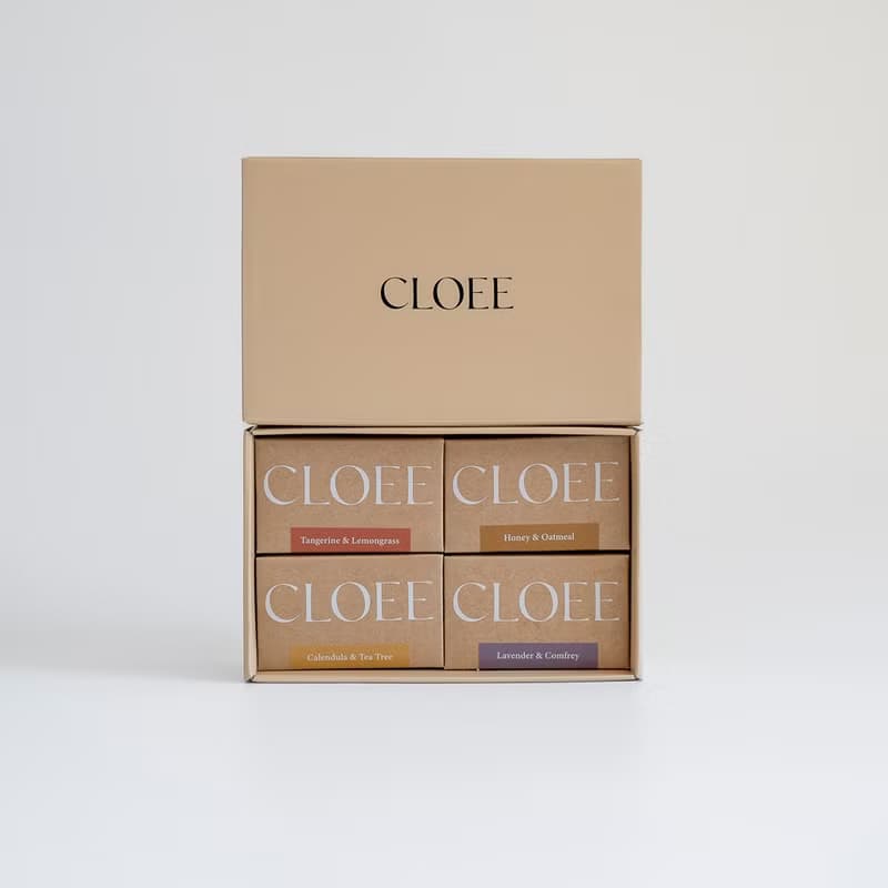 CLOEE 美國2in1潔顏沐浴好好皂 精裝禮盒4入組 附禮袋