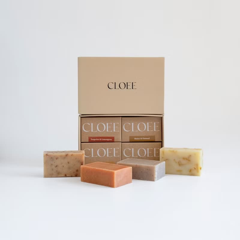 CLOEE 美國2in1潔顏沐浴好好皂 精裝禮盒4入組 附禮袋