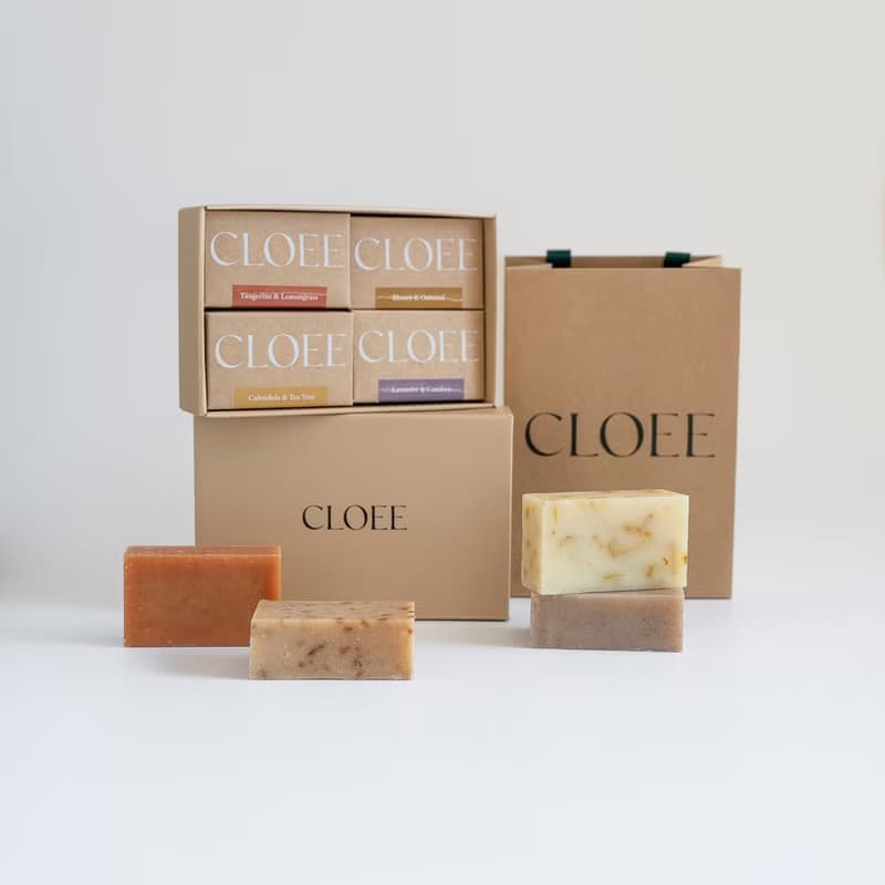 CLOEE 美國2in1潔顏沐浴好好皂 精裝禮盒4入組 附禮袋