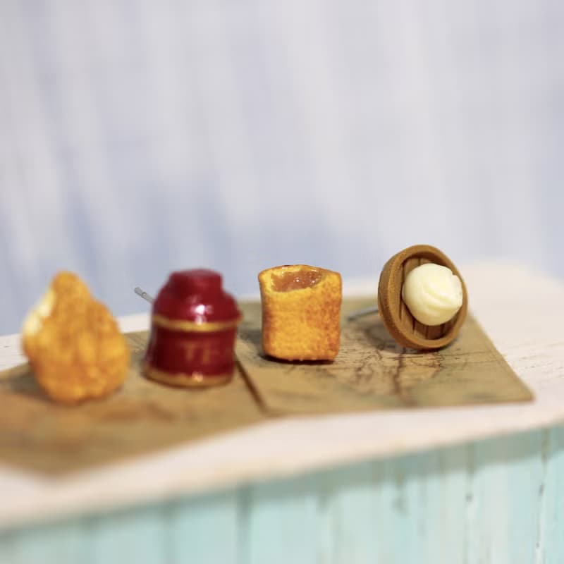 袖珍台灣點心套組 Miniature Taiwan Dessert Earring Set