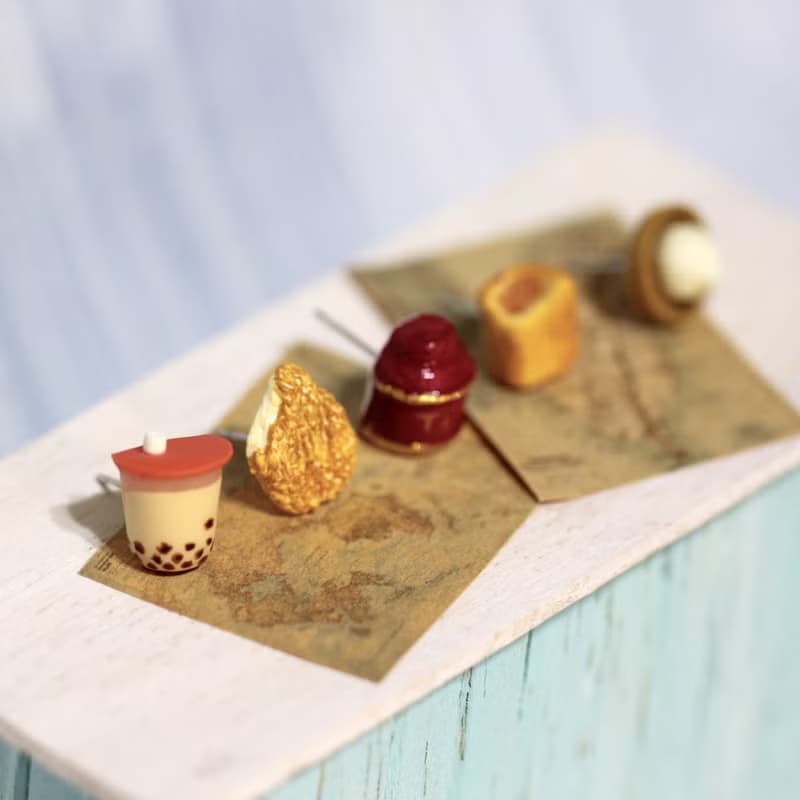 袖珍台灣點心套組 Miniature Taiwan Dessert Earring Set