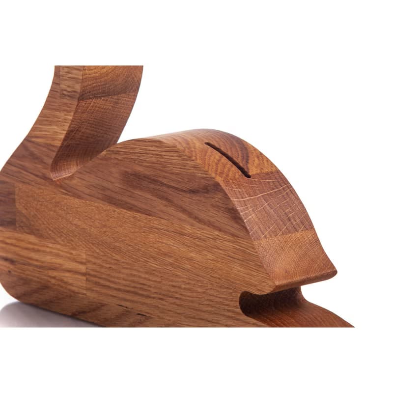 Wood piggy bank SWAN Adult coin bank Daughter gift from mom Modern tip jar