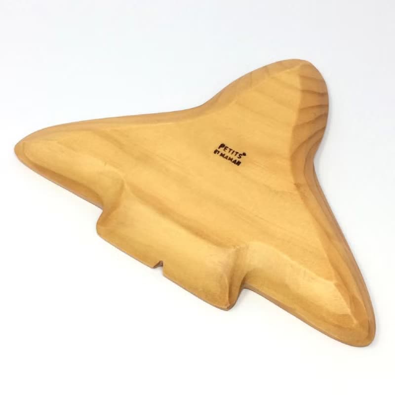 【SPICE】PETIT'S MAMAN 日本 天然松木 兒童餐盤- 火箭