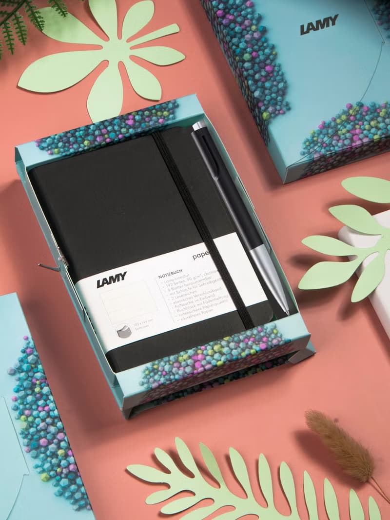 全球台灣獨家 / LAMY 原子筆 A6 鋼筆用筆記本禮盒 - noto