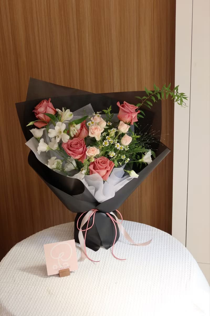 七夕情人節 韓系鮮花花束 流沙玫瑰 西雅圖玫瑰