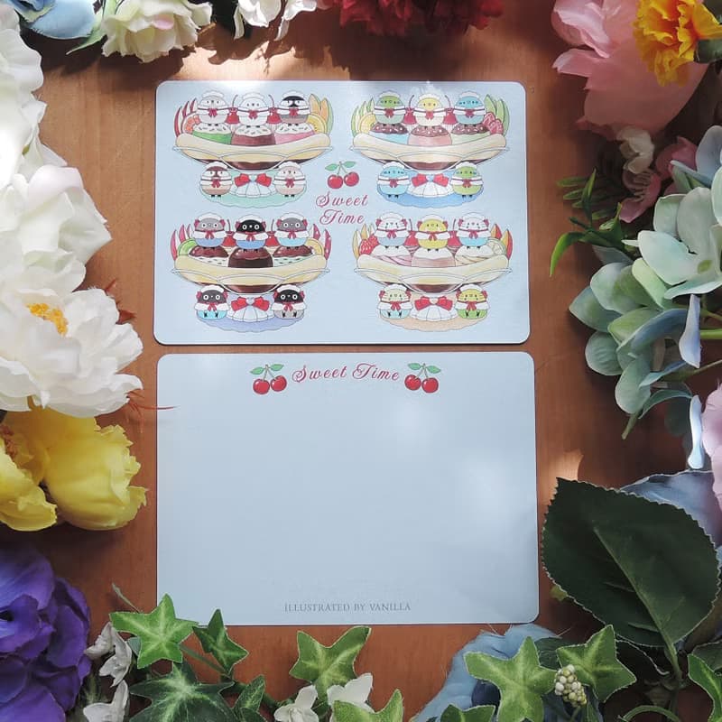 小鳥的美好甜品貼紙套組-巧克力香蕉