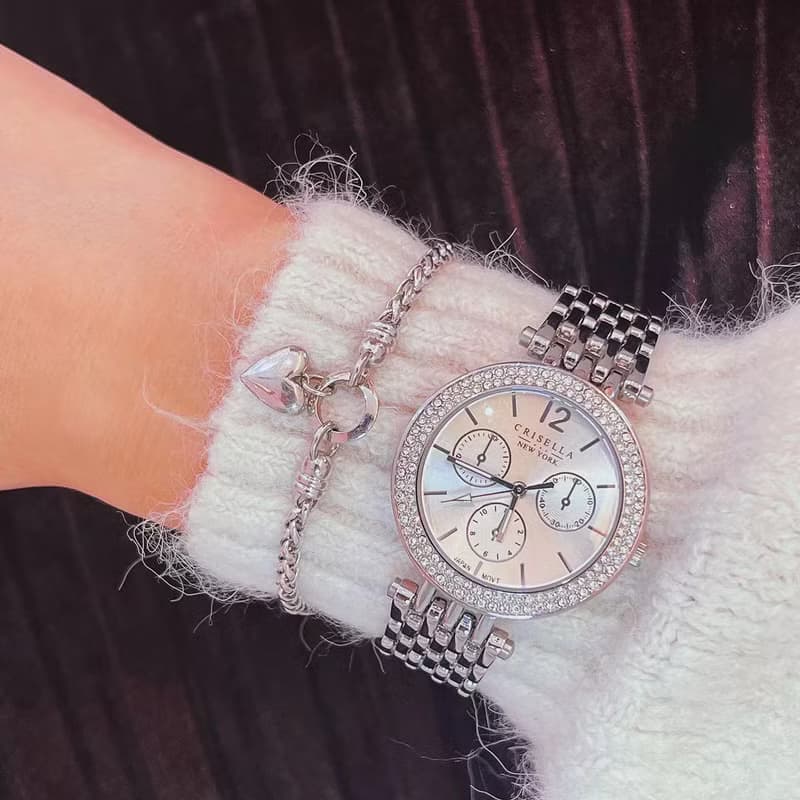 心心扭紋鏈純銀手鍊