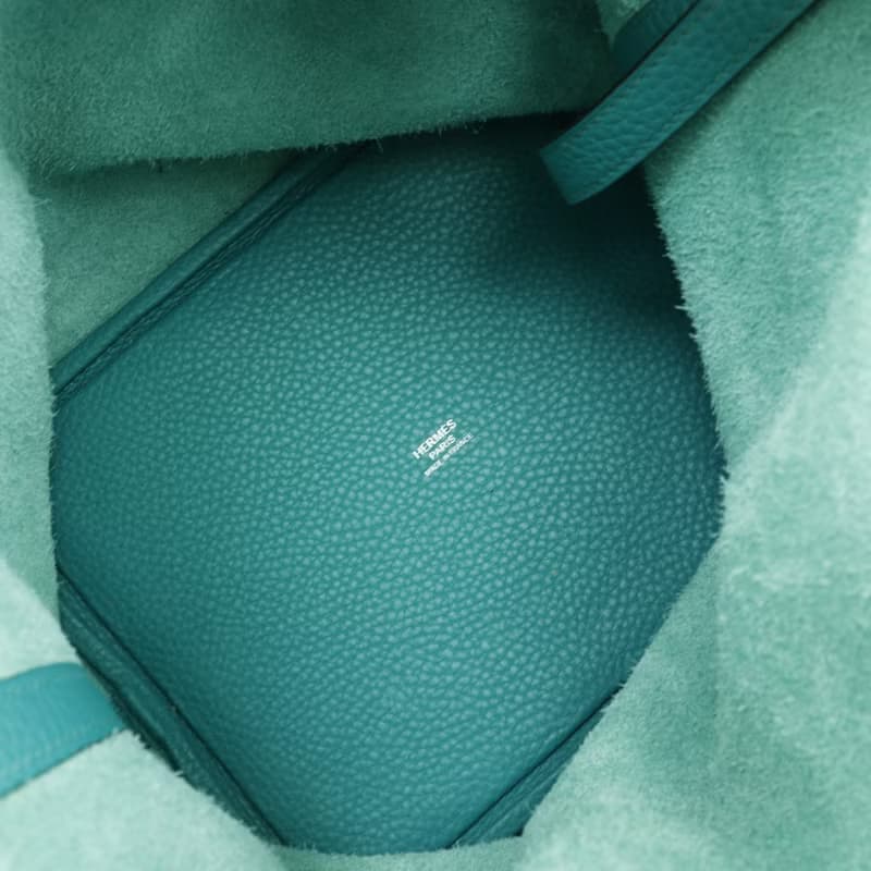 【日本直送】エルメス HERMES ピコタンロックMM ハンドバッグ トリヨンクレマンス 緑 X レディース【中古】