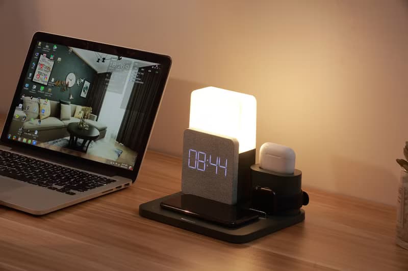 多功能無線充電器  手機支架 時間鬧鐘 小夜燈