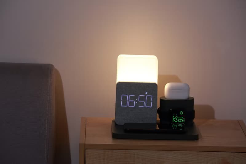 多功能無線充電器  手機支架 時間鬧鐘 小夜燈