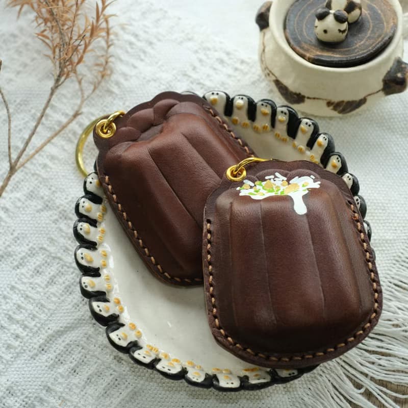 可露麗手作真皮 大樓磁扣套 門禁感應卡套 包包掛飾鑰匙扣掛件