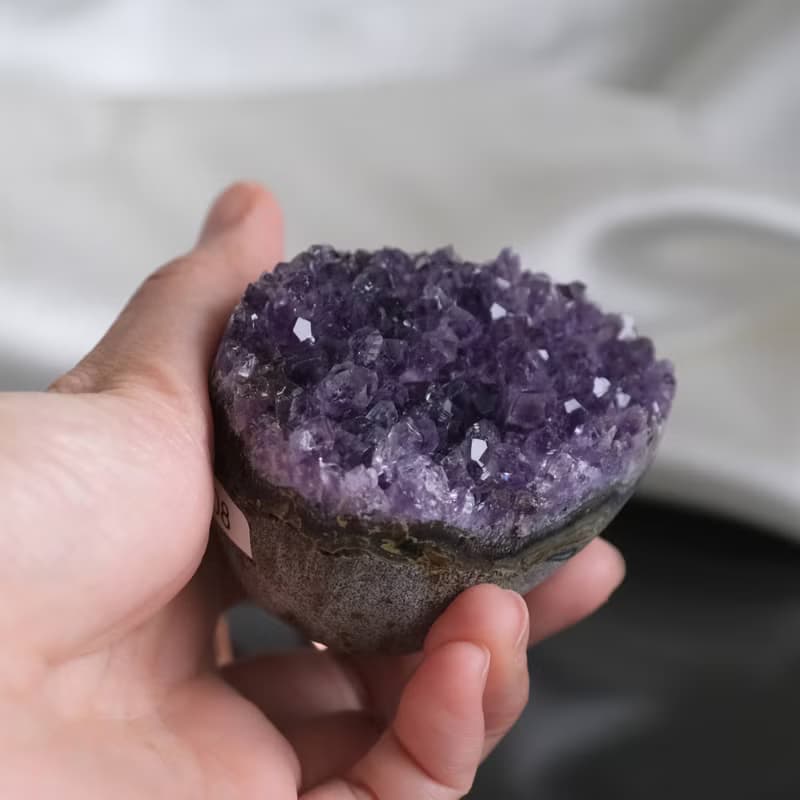 #508一圖一物/烏拉圭紫水晶蛋形擺件 帝皇紫 紫晶恐龍蛋