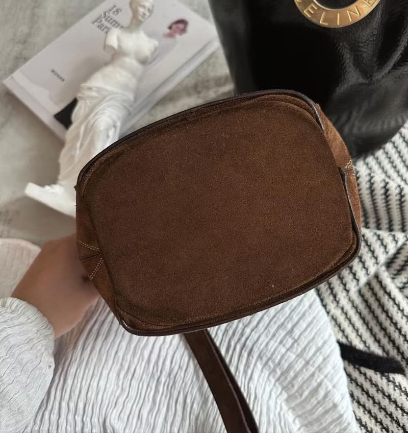 中古包 Celine 思琳 稀有秋意濃濃橄欖綠配朱古力色水桶包
