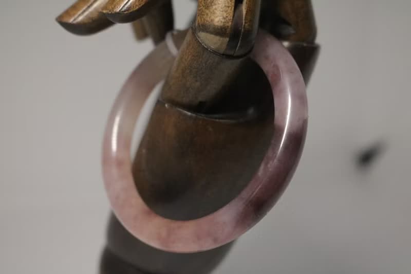 金絲玉精品冰種圓條玉石手鐲石英岩玉手環